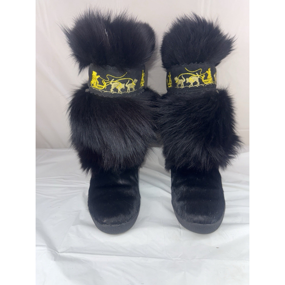 Oscar Sport Winna Goat fur boots 39 luxury Apres winter - Picture 13 of 16